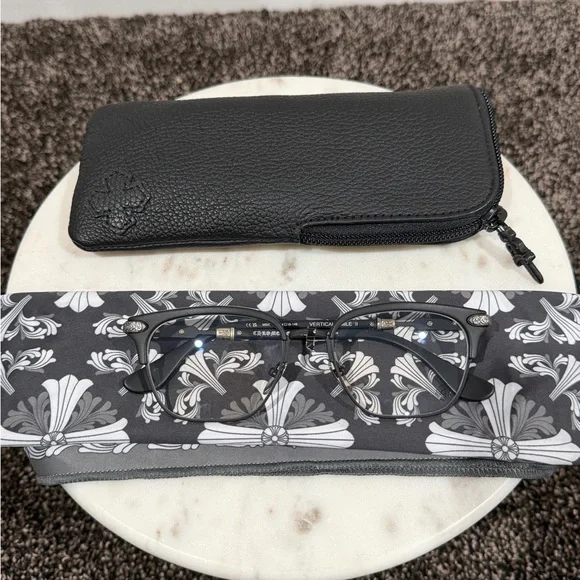 Chrome Hearts Vertical Smile II Black/Silver Glasses